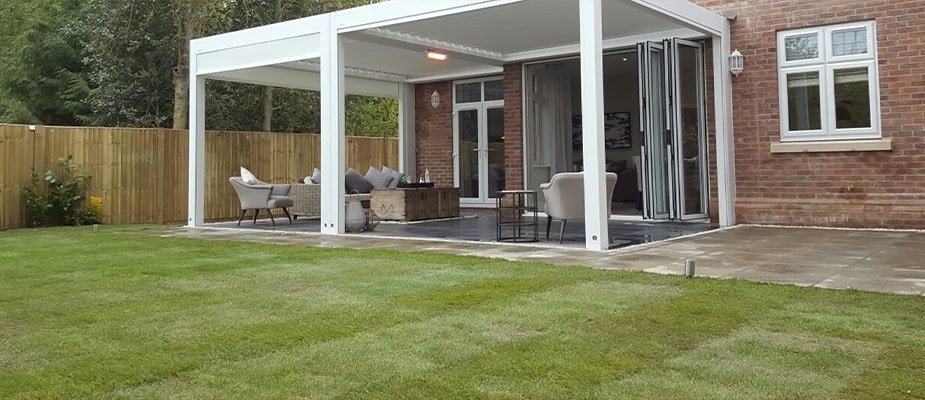 White Pergola in Garden
