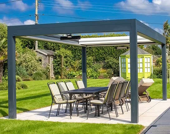 B600/S Rotating & Retracting Louvred Roof Pergola
