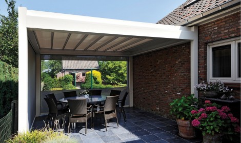 luxury pergola with retractable roof