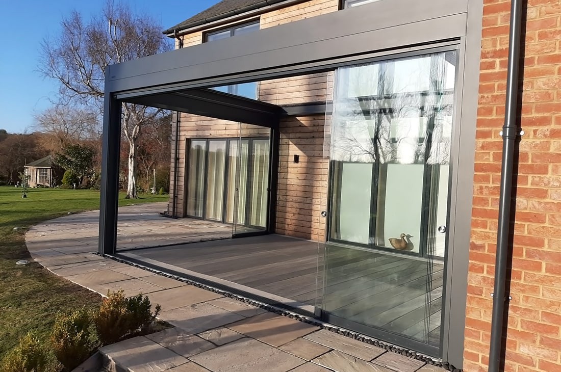 Broadview Sliding Glass B600 Anthracite Grey