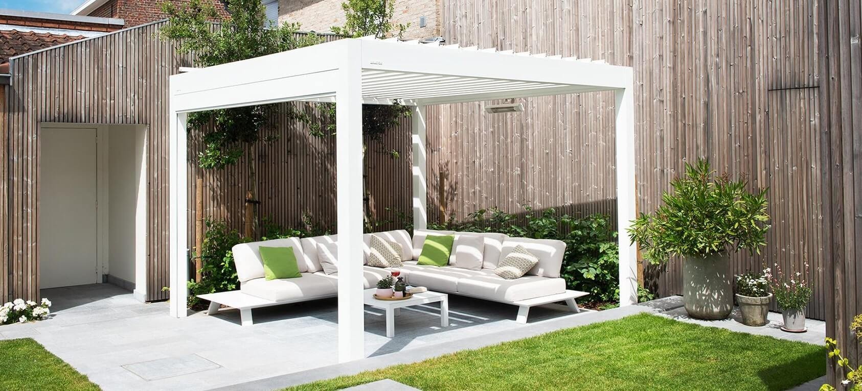 Brustor B-150 Aluminium Pergola in White