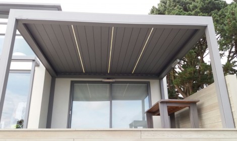 luxury pergola attached to house