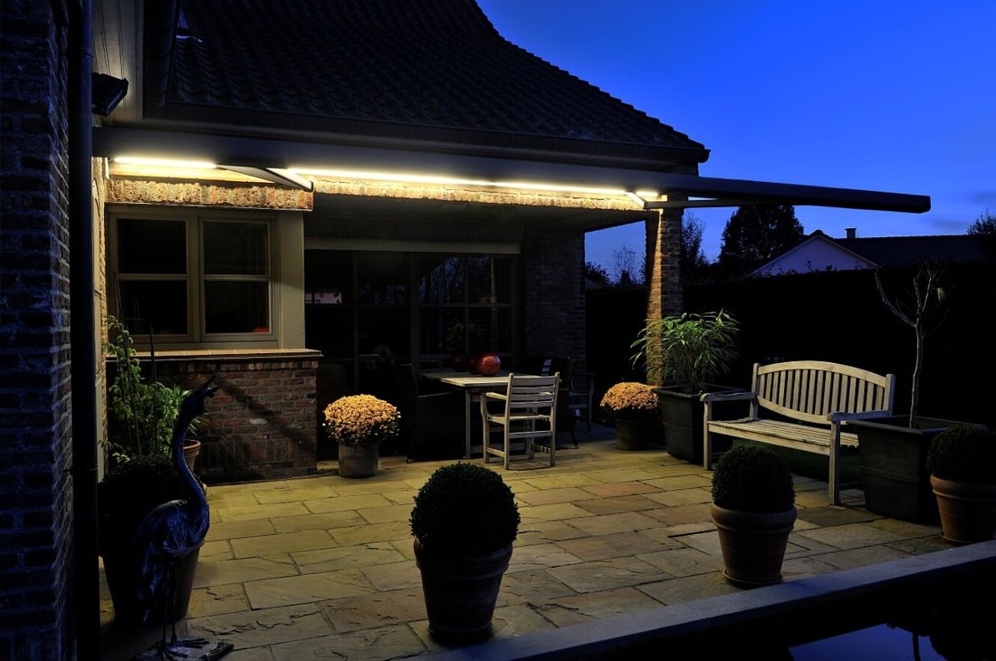 LED lighting systems for veranda covers