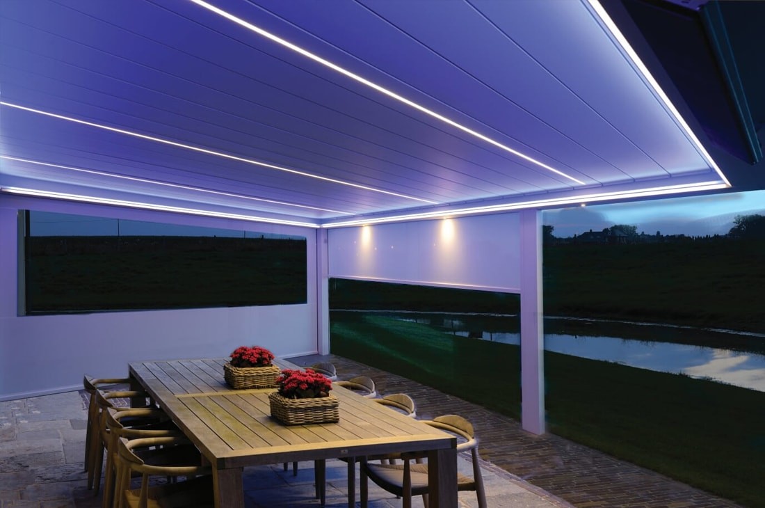 LED lighting systems for terrace covers